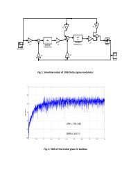 Fig 1: Simulink model of CIFB Delta sigma modulator Fig. 2: SNR of ...
