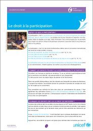 Le droit Ã  la participation - Unicef