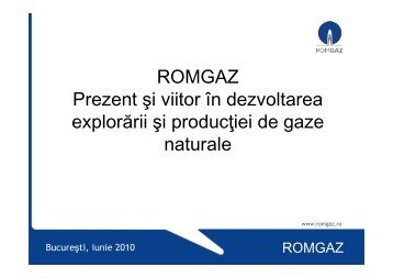 ROMGAZ Prezent şi viitor în dezvoltarea explorării ... - Petroleum Club