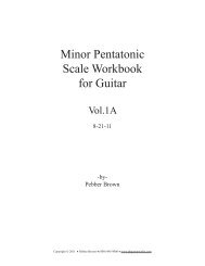 Minor Pentatonic Scale Workbook for Guitar - PB Guitar Studios