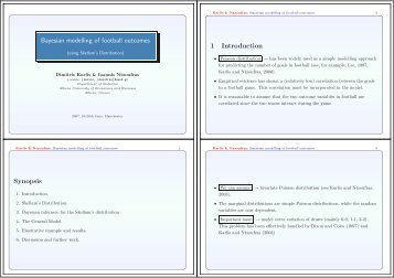 Bayesian modeling of football outcomes - Athens University of ...