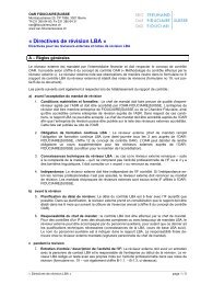 Directives pour rÃ©visions LBA - SRO Treuhand Suisse