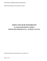 Codul etic si de integritate al angajatilor - Prefectura JudeÅ£ului Tulcea