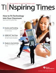How to Fit Technology into Your Classroom - Texas Instruments