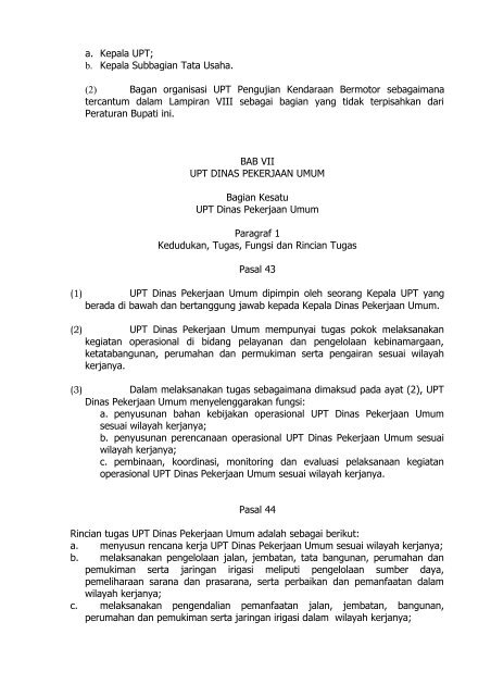 PERATURAN BUPATI PANDEGLANG - Pemerintah Kabupaten ...