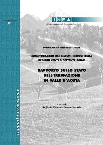 Rapporto sullo stato dell'irrigazione in Valle D'Aosta - Inea