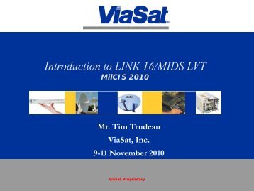 Introduction to LINK 16/MIDS LVT - MilCIS