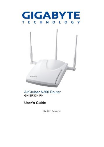 AirCruiser N300 Router User's Guide - FTP Directory Listing - Gigabyte