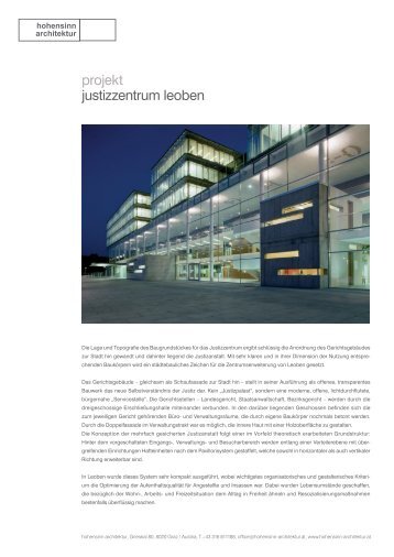 projekt justizzentrum leoben - Hohensinn Architektur
