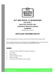 act abs social club manager - Australian Bureau of Statistics