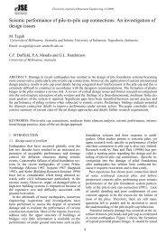 Seismic performance of pile-to-pile cap connections - Electronic ...