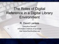 The Roles of Digital Reference in a Digital Library Environment