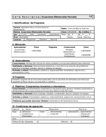 Ecuaciones Diferenciales Parciales