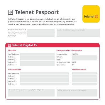 Telenet Paspoort - Klantenservice