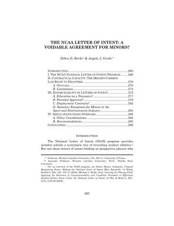 a voidable agreement for minors? - Mississippi Law Journal