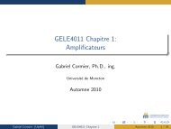 GELE4011 Chapitre 1: Amplificateurs - UniversitÃ© de Moncton