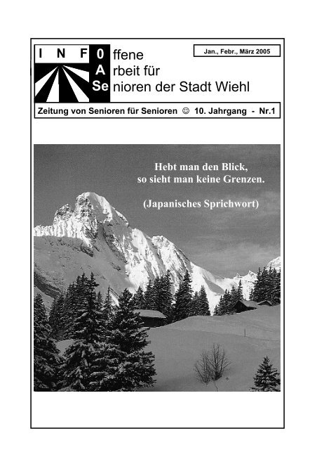 OASe - Zeitung von Senioren fÃ¼r Senioren - Nr. 1/2005 - Stadt Wiehl