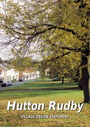 Hutton Rudby Village Design Statement - Hambleton District Council