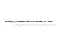 Marketingforschung - auf den Seiten von Frau Prof. Dr. Andrea Raab!