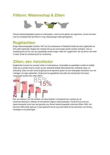 Fitform: Wetenschap & Zitten Rugklachten Zitten; een risicofactor