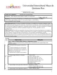 AGRO-201 Introducción a la agroecología Creditos 6 - UIMQRoo