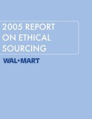 2005 REPORT ON ETHICAL SOURCING - Making Change at Walmart