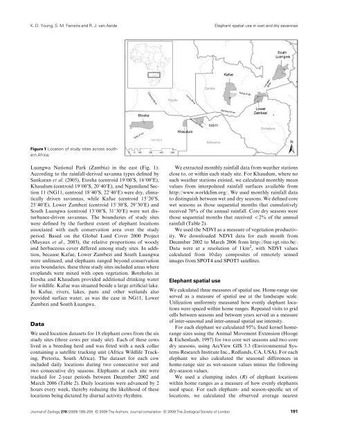 Journal of Zoology - CERU - University of Pretoria