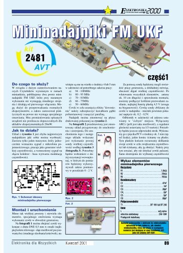 Mininadajniki FM UKF, cz. 1 - Elportal