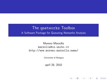 The qnetworks Toolbox - A Software Package for ... - Moreno Marzolla