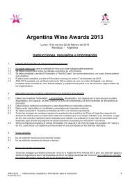 Argentina Wine Awards 2013 - Wines Of Argentina