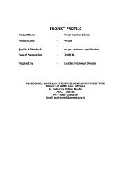 PROJECT PROFILE - MSME-Development Institute,Agra