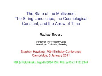 The State of the Multiverse - Centre for Theoretical Cosmology