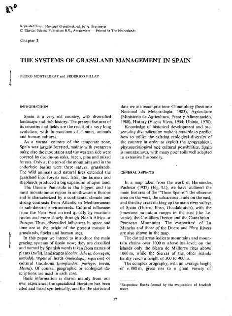 the systems of grassland management in spain - Publicaciones del ...