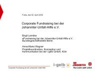 Corporate Fundraising bei der Johanniter-Unfall-Hilfe e.V.