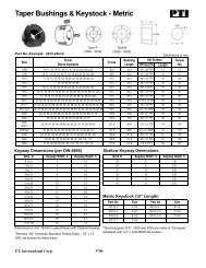 Taper Bushings & Keystock - Metric.fm - PT International Corp