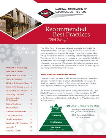 Recommended Best Practices - National Association of Electrical ...