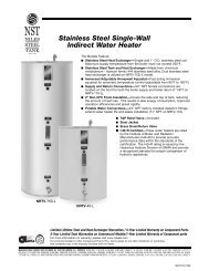 Stainless Steel Single-Wall Indirect Water Heater - California Boiler