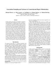 Generalized Sampling and Variance in Counterfactual Regret ...