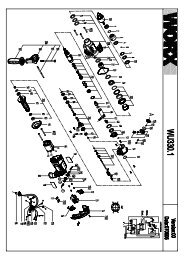 WU366.9 E03 exploded drawing Model 1 Worx Power Tools