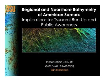 Regional and Nearshore Bathymetry of American Samoa ...