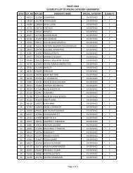 Special Category Eligibility List - CET