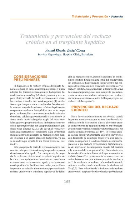 Tratamiento y prevencion del rechazo crónico en el trasplante ...