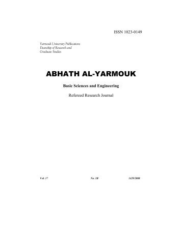 ABHATH AL-YARMOUK - Jordanian Journals