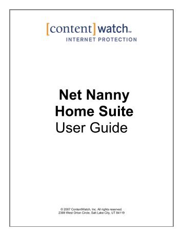 Net Nanny Home Suite User Guide