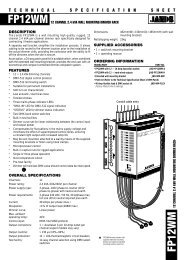 FP12WM Technical Specification Sheet - Jands