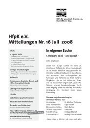 HfpK e.V. Mitteilungen Nr. 16 Juli 2008