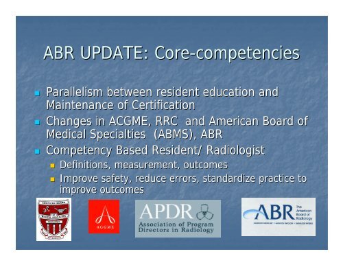ABR UPDATE: Core-competencies - The American Board of ...