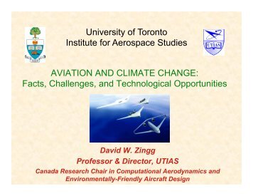 University of Toronto Institute for Aerospace Studies AVIATION AND ...