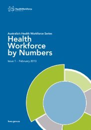 Download the web viewing version of Health Workforce by Numbers ...
