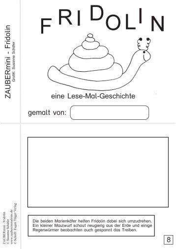 Fridolin eine Lese-Mal-Geschichte gemalt von - Zaubereinmaleins